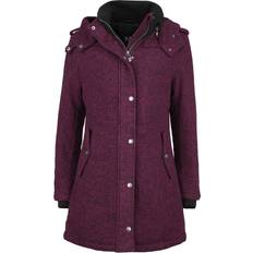 Down Coats & Padded Coats - Pink EMP Premium Short Coat - Black/Berry