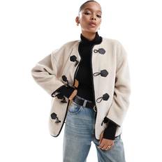 Only Faux Fur Duffle Coat - Cream-White