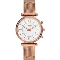 Watches Fossil 36mm Carlie Mesh Hybrid Smart Watch, Color: Rose Gold (Model: FTW5060)