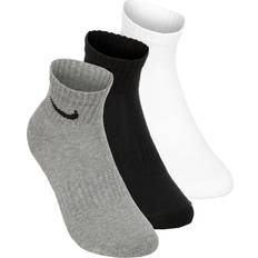 Grey - Men Socks Nike Three Pack Quarter Socks - Multi