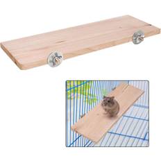 Pets Pssopp Hamster Platform Rectangle Natural Wood Stand