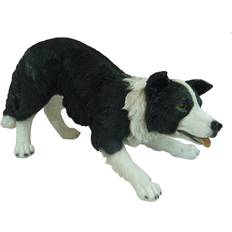 Vivid Arts Real Life Medium Sheepdog Garden Ornament SizeF