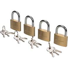 Security Silverline Brass Padlock 40 mm 4pk