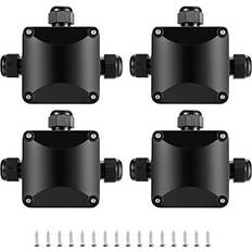 Junction Box IP68 Waterproof 3 Way Cable Connectors Pack of 4