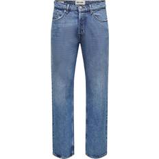 Only & Sons Edge Straight Denim Medium Blue Denim