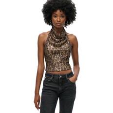 Superdry Damen Blusen Superdry Neckholder-Oberteil - Braun