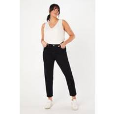 Ankle Length Jeans Dorothy Perkins Curve Comfort Stretch Slim Mom Jean - Black