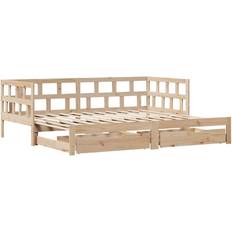 90 cm Senge vidaXL Daybed Med Udtræk Og Skuffer 90x200 cm