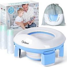 Potties & Step Stools Orzbow Travel Potty for Toddlers,Portable Potty Training Toilet Seat with 4 Legs,Foldable Kids Toilet Seat with 40pcs Potty Bags,Detachable Carry Baby Potty