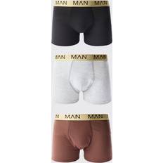 Kulta - Mies Alusvaatteet boohooMAN Mens Multi 3 Pack Waistband Boxers - Dash Gold