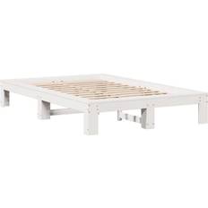 Senge & Madrasser vidaXL uden madras 120x200 cm Massivt Fyrretræ Hvid Sengeramme
