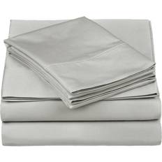 Superior Egyptian Cotton Set King Size Bed Sheet Silver