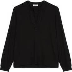 Marc O'Polo Long Sleeve V-Neck Blouse - Noir