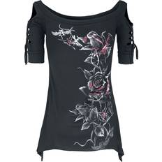 England Bleeding Rose T-Shirt - Black