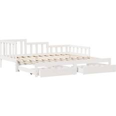 Senge & Madrasser vidaXL Daybed Med Udtræk Og Skuffer 80x200 cm Hvid