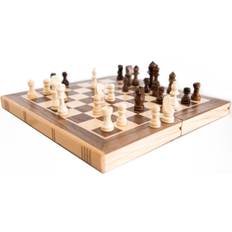 Premium 12" Wooden Chess Set Two In One Traditional Chess Board Game with Draughts for Adults & Kids