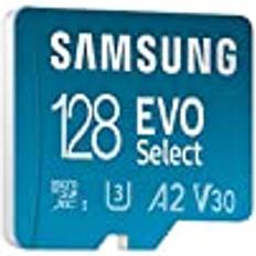 Samsung Samsung EVO Select microSD-minneskort, 128 GB Micro SD XC UHS-I U3 130 MB/s Full HD & 4K UHD SD-kort minneskort med adapter, MB-ME128KA/EU