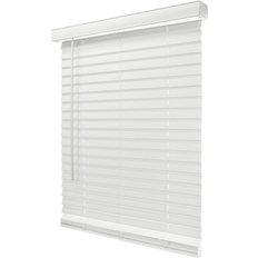 Chicology Faux Wood Blinds Wooden Window Shades 27 W x 36 H Basic White