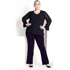 Avenue Tops Avenue Alena Blouse Plus Size Women's - Black