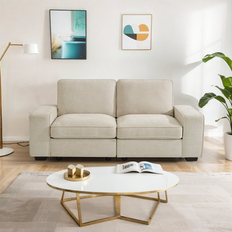 Modular Couch w/ Seats Storage 33" H X 73" W X 31.50" D Sofa 129" 2 Seater