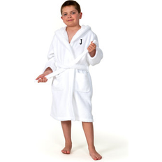 Black - Girls Bath Robes Sweet Kids Double Brushed Hooded Bathrobe - Brown/White