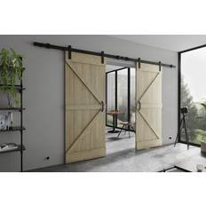 Doors August Grove 192 cm 205 cm - Black Interior Door (x)