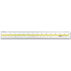 Rulers Westcott Acrylic Data Highlight Reading Ruler 15" Clear