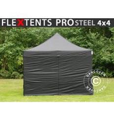 Dancover Snabbtält Depåtält Easy-up Eventtält 4x4m Svart