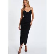 Quiz Black Glitter Midaxi Dress - Women