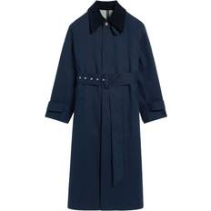 Unisex - XXS Coats Ami Paris Belted Cotton Trench Coat - Unisex - Blue