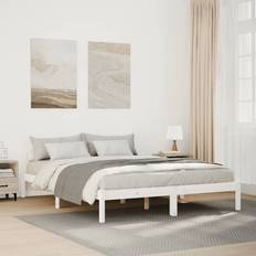 Senge & Madrasser vidaXL Ekstra Lang 140x210 cm Massivt Fyrretræ Sengeramme