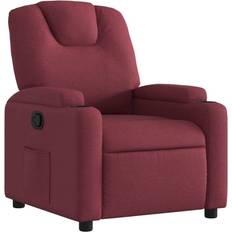 Reclinerfåtöljer - Röda vidaXL Reclinerfåtölj Vinröd Tyg Fåtölj