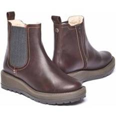 Women Chelsea Boots Moshulu Brown Leather Ankle Boots Women's