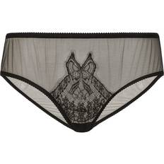 Dolce & Gabbana Woman Knickers Dolce & Gabbana Tulle Briefs with Lace Inlay Black