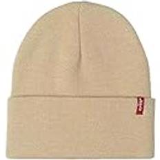 Levi's Women Accessories Levi's Slouchy Red Tab Beanie - Light Khaki