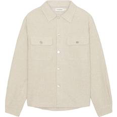 Lino Chaquetas Frame Tweed Overshirt Jacket - Ivory