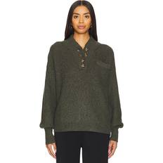 Mies - Silkki Neuleet Lunya Cozy Cotton Silk Henley - Black