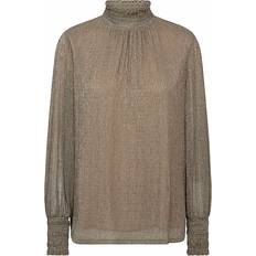 Dame - Gull Bluser Mos Mosh Glam LS Blouse - Grå