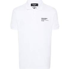 DSquared2 Man Shirts DSquared2 Logo Cotton Polo Shirt - White