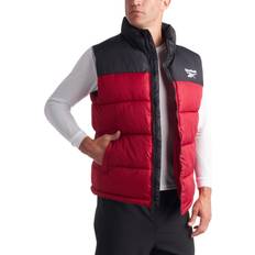 Reebok Vests Reebok Men's Puffer Vest - Quilted Insulated Dark Red/Black