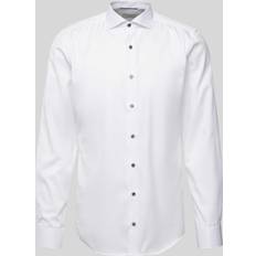 Transparent Shirts Eterna Men's Long Sleeve Shirt Slim Fit - White