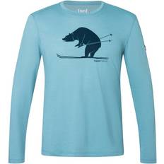 Hombre - Senderismo - Turquesa Ropa super.natural Ski Karl L/S Longsleeve 52 - Turquoise