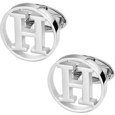 Jewelry GWD Cufflinks for Men Classic Tuxedo Shirt Wedding Cuff Links Personalized Initials A-Z Gift (H)