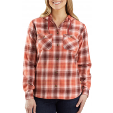 Carhartt Shirts Carhartt Flannel Hooded Shirt - Redwood Plaid