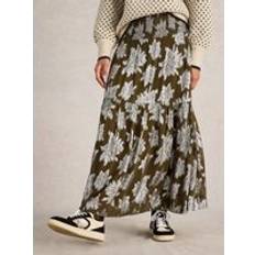 Falda midi - Verde Faldas White Stuff Phoebe Jacquard Maxi Skirt - Green