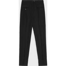 Ganni Dame Bukser Ganni Light Twill Suiting Pants - Black