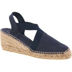 Espadrilles Toni Pons Wedge Heeled Espadrilles - Navy Linen