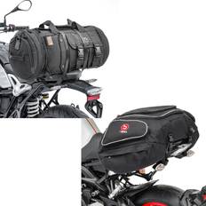 Bagtecs Set Hecktasche X50 Gepäcktasche hinten 50Ltr in schwarz Hecktasche TB8 Gepäckrolle inkl. Spanngurte 35Ltr in schwarz