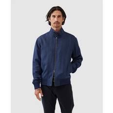 Linen - Men Jackets RODD & GUNN The Cascades Bomber Jacket Deep Ocean