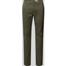 Leinen Hosen Slim Fit Chino - Grün